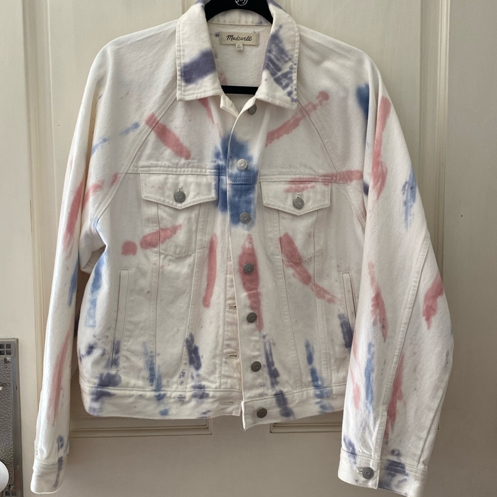 Madewell denim, tie-dye jacket